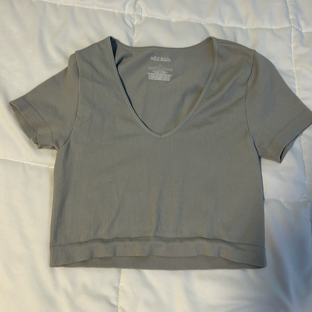 Target Grey V neck Top
